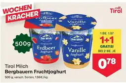MPreis Tirol Milch Bergbauern Fruchtjoghurt Angebot