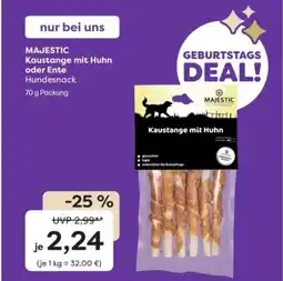 ZOO & Co Majestic Kaustange mit Huhn oder Ente Hundesnack Angebot