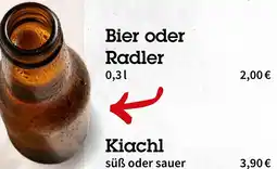 Der Grissemann Bier oder Radler Angebot