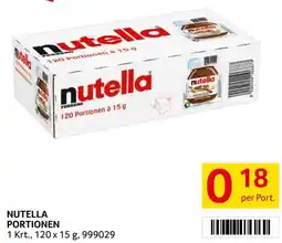Transgourmet Nutella portionen Angebot