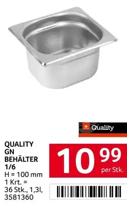 Transgourmet Quality gn behälter 1/6 Angebot