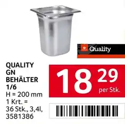 Transgourmet Quality gn behälter 1/6 Angebot