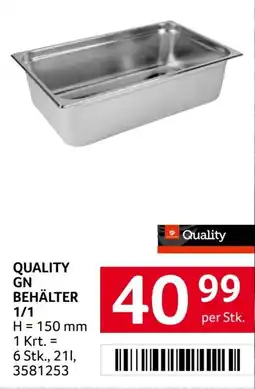 Transgourmet Quality gn behälter 1/1 Angebot