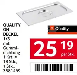 Transgourmet Quality gn deckel 1/3 Angebot