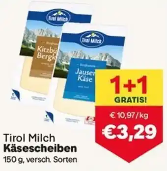 MPreis Tirol Milch Käsescheiben Angebot