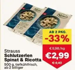 MPreis Strauss Schlutzerlen Spinat & Ricotta Angebot