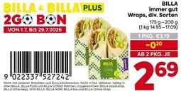 Billa Billa immer gut wraps Angebot