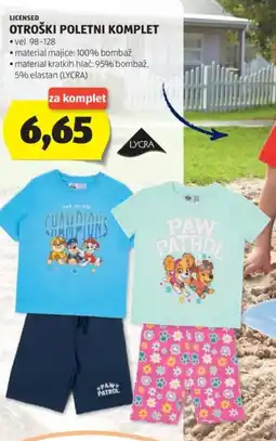 Hofer LICENSED otroški poletni komplet Angebot