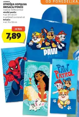 Hofer LICENSED Otroška kopalna brisača/pončo Angebot