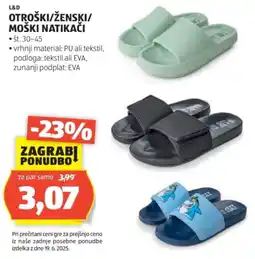 Hofer Otroški/ženski/ moški natikači Angebot