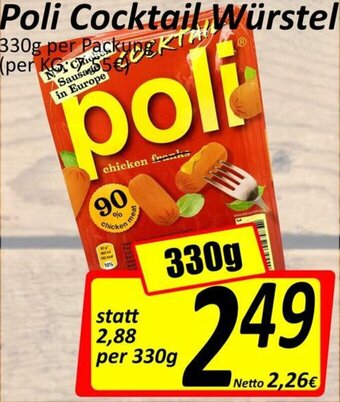 Wurstico Poli Cocktail Würstel 330g Angebot