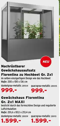 Salzburger Lagerhaus Gewächshaus Florentina Angebot