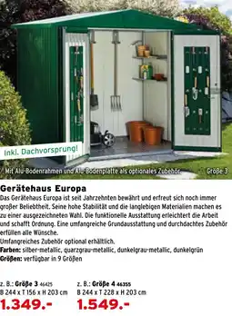 Salzburger Lagerhaus Gerätehaus Europa Angebot