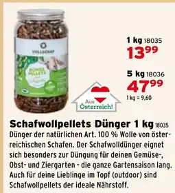 Salzburger Lagerhaus Schafwollpellets Dünger Angebot
