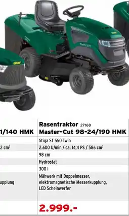 Salzburger Lagerhaus Rasentraktor 84-21/140 HMK Master-Cut 98-24/190 HMK Angebot