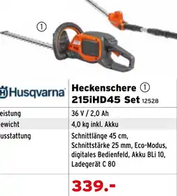 Salzburger Lagerhaus Heckenschere 215iHD45 Set Angebot