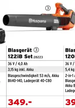 Salzburger Lagerhaus Blasgerät 122iB Set Angebot