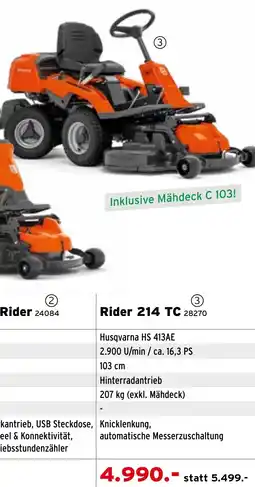 Salzburger Lagerhaus Husqvarna Rider 214 TC Angebot