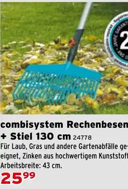 Salzburger Lagerhaus combisystem Rechenbesen + Stiel 130 cm Angebot