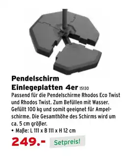 Salzburger Lagerhaus Pendelschirm Einlegeplatten 4er Angebot