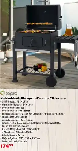 Salzburger Lagerhaus Holzkohle-Grillwagen Toronto Click Angebot