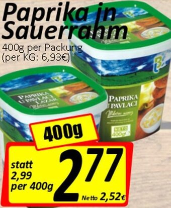 Wurstico Paprika In Sauerrahm 400g Angebot