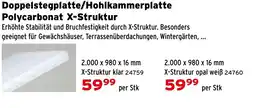 Salzburger Lagerhaus Doppelstegplatte/Hohlkammerplatte Polycarbonat X-Struktur Angebot