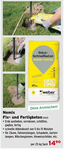 Salzburger Lagerhaus Nomix Fix- und Fertigbeton 20625 Angebot
