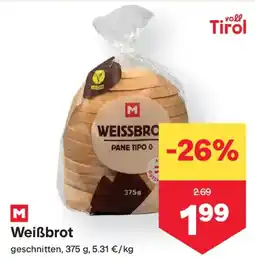 MPreis Weißbrot Angebot