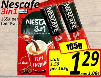 Wurstico Nescafe 3in1 165g Angebot