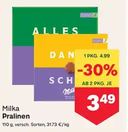 MPreis Milka Pralinen Angebot
