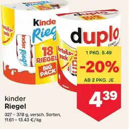 MPreis kinder Riegel Angebot