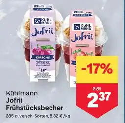 MPreis Kühlmann Jofrii Frühstücksbecher Angebot