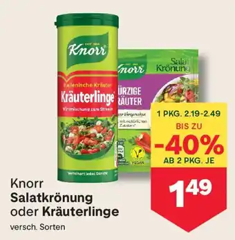 MPreis Knorr Salatkrönung oder Kräuterlinge Angebot