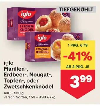 MPreis iglo Marillen-, Erdbeer-, Nougat-, Topfen-, oder Zwetschkenknödel Angebot