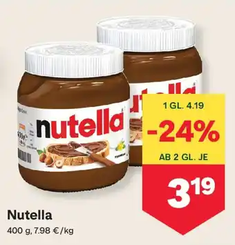 MPreis Nutella Angebot