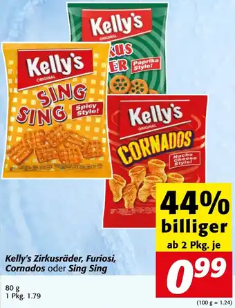Strasser Markt Kelly's Zirkusräder, Furiosi, Cornados Oder Sing Sing 80g Angebot