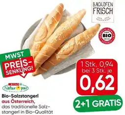 Eurospar Spar Natur pur Bio-Salzstangerl Angebot