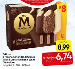 Eurospar Eskimo 8 Magnum Mandel, 8 Classic oder 8 Classic Almond White Chocolate Angebot