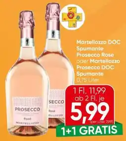 Eurospar Martellozzo DOC Spumante Prosecco Rose oder Martellozzo Prosecco DOC Spumante Angebot