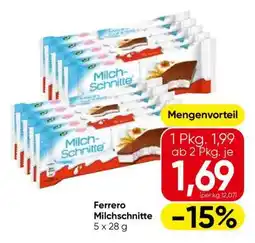 Eurospar Ferrero Milchschnitte Angebot