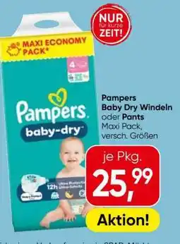 Eurospar Pampers Baby Dry Windeln oder Pants Angebot