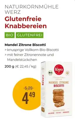 Martin Reformstark Naturkornmühle werz mandel zitrone biscotti Angebot
