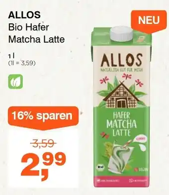 Allos bio hafer matcha latte