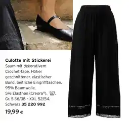 Tchibo Eduscho Culotte mit Stickerei Angebot