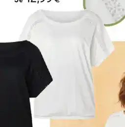 Tchibo Eduscho Blusenshirt mit Stickerei, weiß Angebot