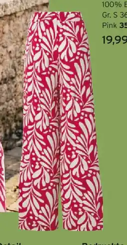 Tchibo Eduscho Bedruckte Palazzohose, pink Angebot