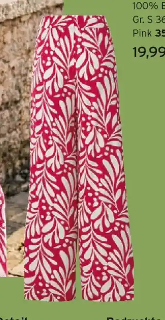Bedruckte Palazzohose, pink
