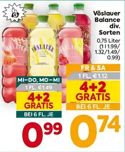Billa Vöslauer Balance div. Sorten Angebot