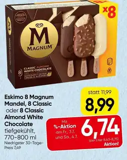 Spar Eskimo 8 Magnum Mandel, 8 Classic oder 8 Classic Almond White Chocolate Angebot